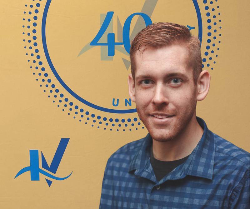 Kevin Foltynewicz, District Leader, BeMobile - Verizon poses for a photo for the Illinois Valley Chamber of Commerce 40 Under Forty Awards Gala on Friday, Feb. 17, 2023 at IVAC in Peru.