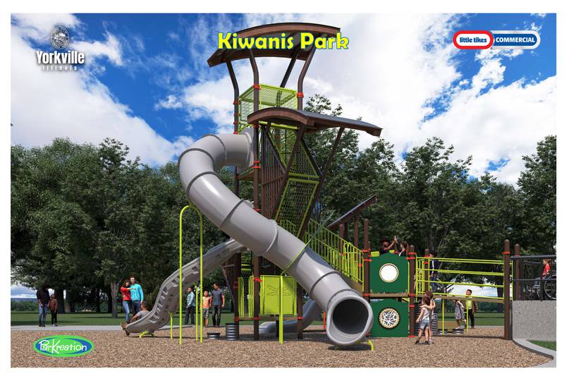 Yorkville's Parks and Recreation department is doing construction on Emily Sleezer Park and Kiwanis Park (pictured above). Park construction is aimed to better fit current ADA standards and promote inclusivity.