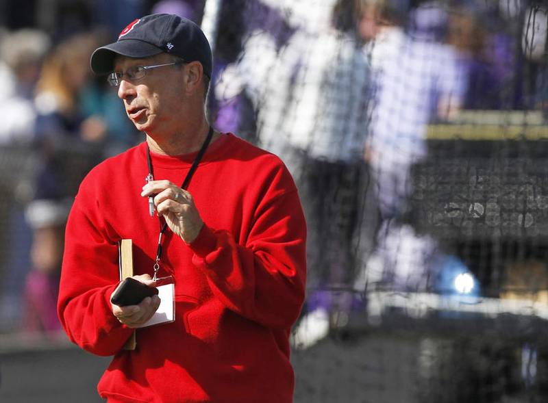 Northwest Herald senior sports writer Joe Stevenson works the sideline during a football game at Cary-Grove last season. Stevenson is being inducted into the Illinois Basketball Coaches Association Hall of Fame on Saturday, April 30, 2016.