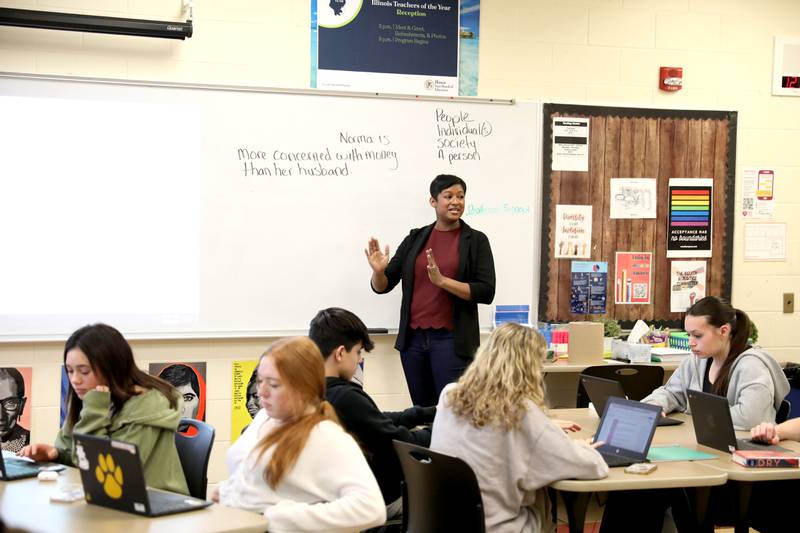 Amber Jirsa, a nominee for Illinois Teacher of the Year, teaches English at Batavia High School.