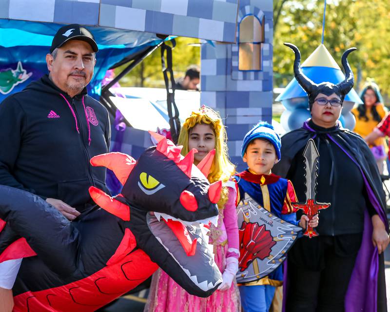 Jose Aguilera with his wife Norm and children Mia and Emmett created a Disney themed exhibit at the La Grange Trunk or Treat event.  Oct 21, 2023