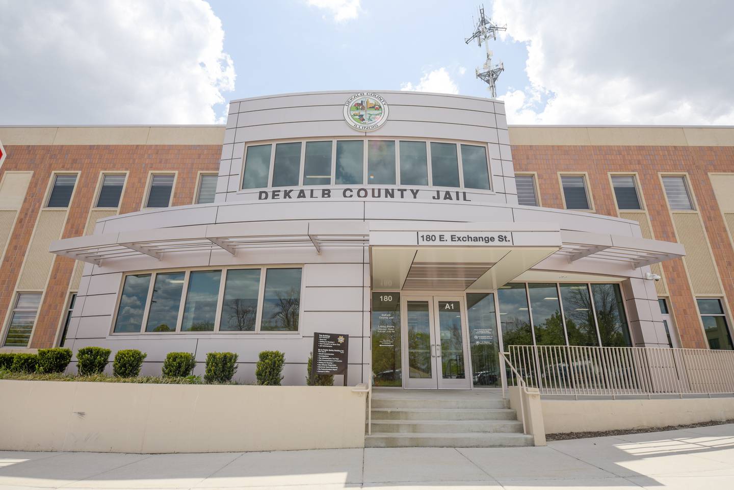 DeKalb County Jail and Sheriff’s Office building in Sycamore, IL on Thursday, May 13, 2021.