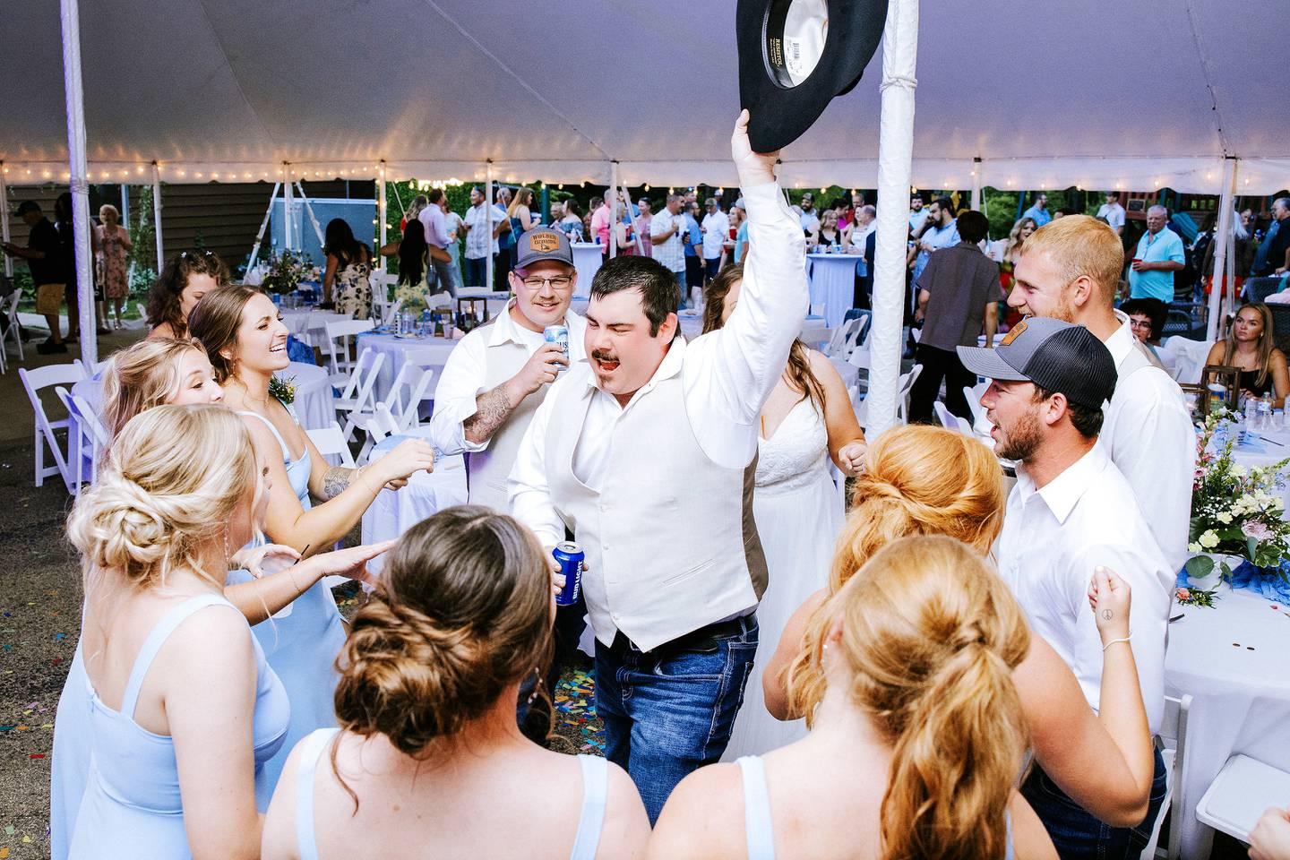 Making sure the crowd is having a great time is something that DJs, such as Joe Ring of Oregon, keep in mind when they are playing songs.