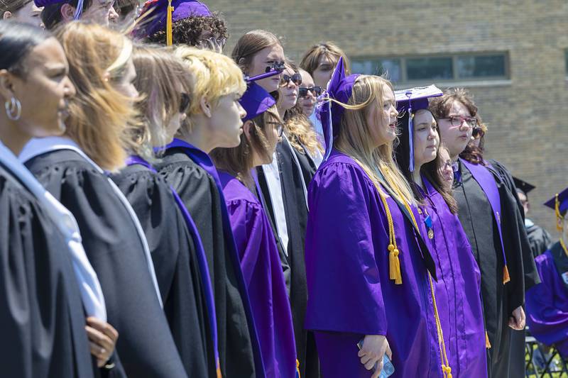 The Dixon High School choir sings “Landslide” by Fleetwood Mac Sunday, May 24, 2026, during the class of 2026 commencement ceremony.