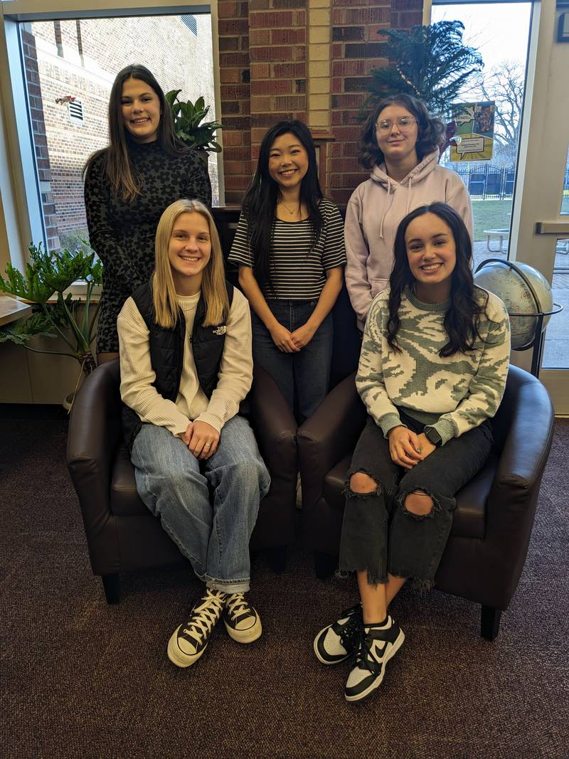 Five Streator High School students were named Illinois State Scholars. They are (front, from left) Lily Kupec, Ophelia Orozco, (back, from left) Abby Mascal, Danielle Giacinto and Mya Englert.