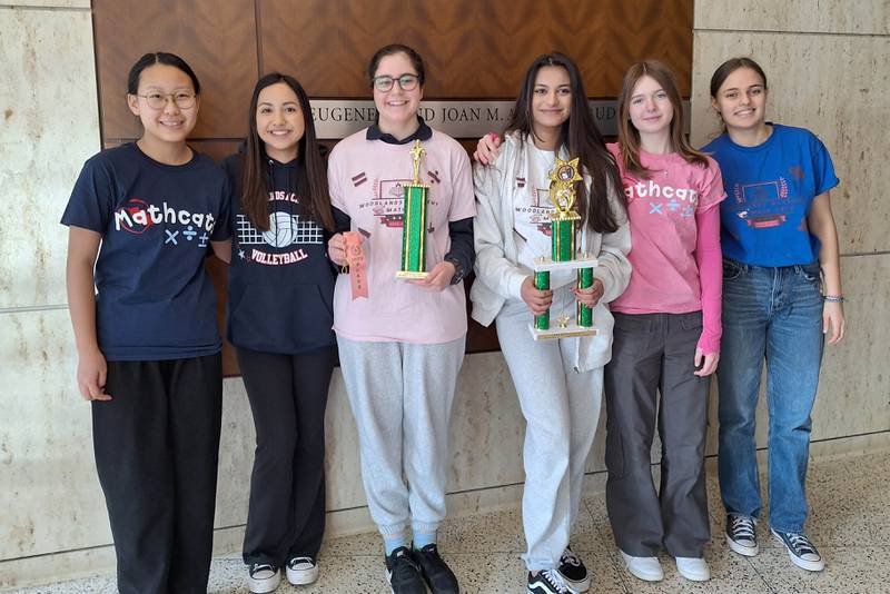 A team of six Woodlands Academy of the Sacred Heart students competed against students from other Chicago-area Catholic high schools in Division A at the Archdiocese of Chicago math competition held Feb. 1 at Loyola University-Chicago.