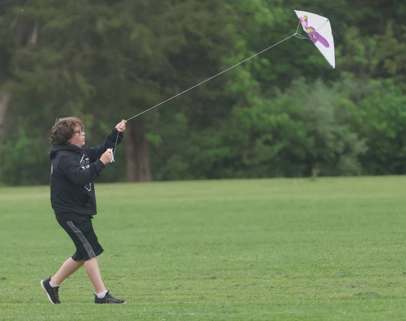 Abraham Bevington of Princeton flies his kite during the Second Story Teen Center kite flying contest on Wednesday, May 20, 2026 at City County Park in Princeton. 
The event featured over 2 dozen kites, hot dogs, games and more.