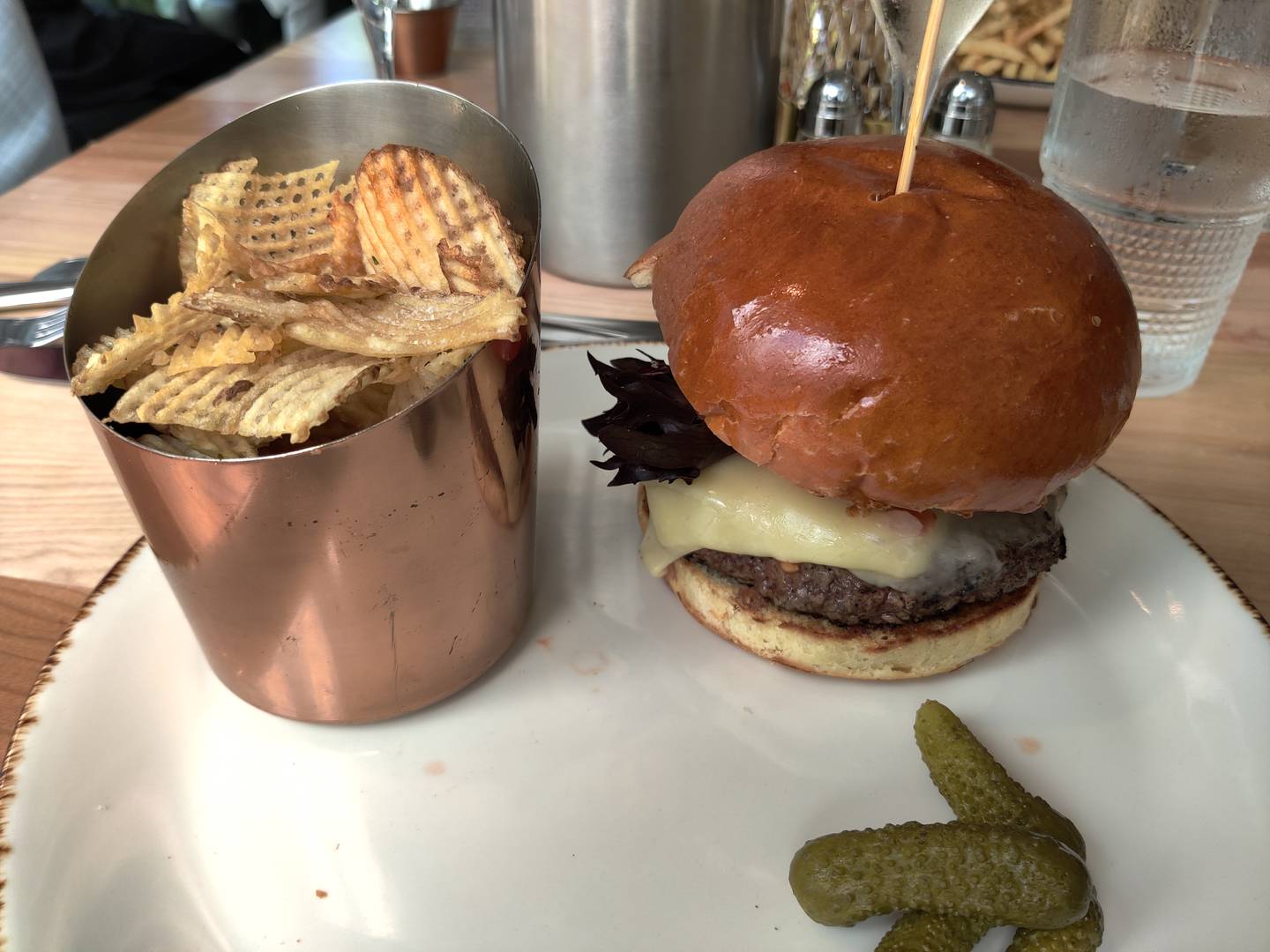 Wagyu burger at The James in Geneva