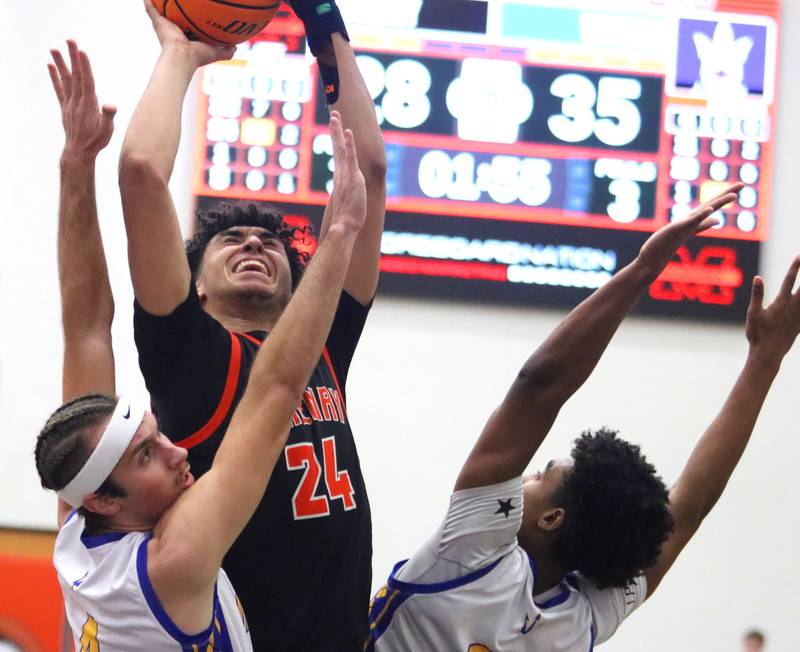 McHenry’s Adam Anwar takes a shot against Warren in IHSA Class 4A Regional Title Game boys basketball action on Friday, Feb. 28, 2025 at McHenry High School in McHenry.