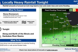 Heavy rain tonight in northern Illinois could trigger flooding, river rises