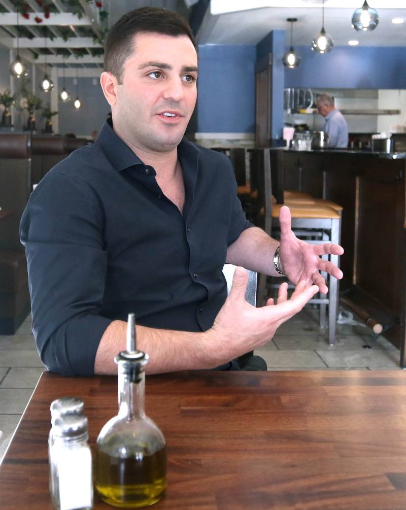 The Flame traditional Greek grill owner Foti Pappas talks about the new restaurant Friday, Jan. 19, 2024, at 209 East Lincoln Highway in DeKalb.