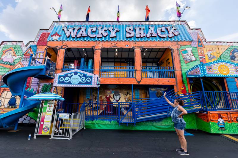 The Wacky Shack is one of the many attractions found at Plainfield Fest, presented by the Plainfield Riverfront Foundation, on June 29, 2025.