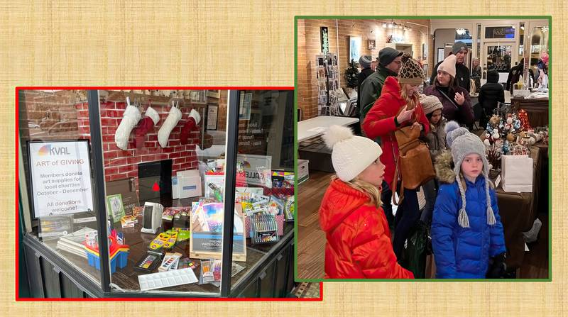 Kishwaukee Valley Art League is collecting art supplies this month (left) and will participate in the Sycamore Chamber of Commerce "Moonlight Magic" event on Nov. 17.