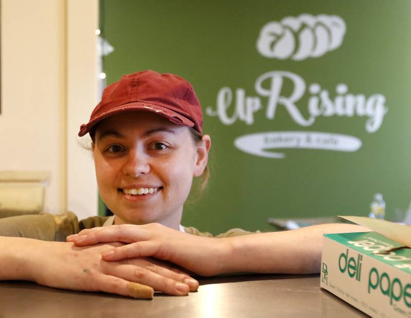 Corinna Bendel-Sac, the owner of Uprising Bakery and Cafe, 2104 Algonquin Road, in Lake in the Hills, at the bakery on Thursday, July 14, 2022. UpRising, after announcing a drag show for Saturday, July 23, has faced an incredible amount of harassment and opposition.
