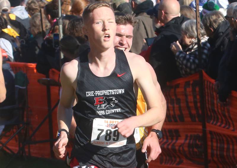 Erie-Prophetstown's Tyson Skinner competes in the Class 1A State Cross Country race on Saturday, Nov. 4, 2023 at Detweiller Park in Peoria.