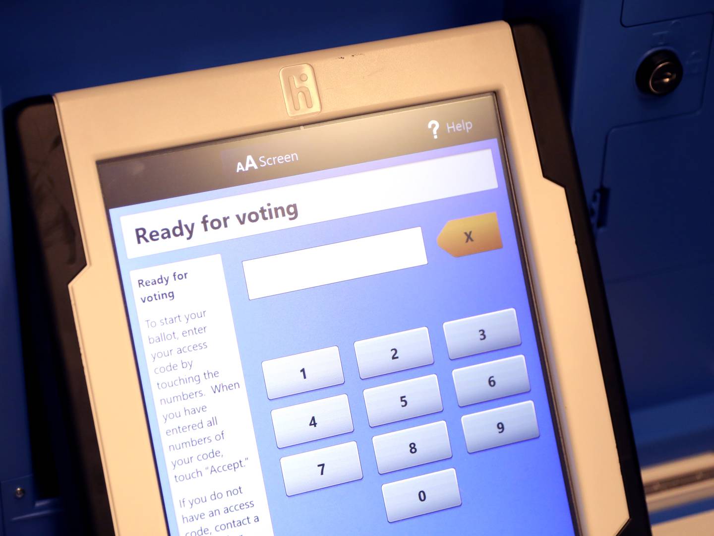 The Kane County Clerk’s Office hosted a demonstration of the new Hart Verity Duo voting equipment at the Batavia Public Library on Wednesday, Nov. 8, 2023.