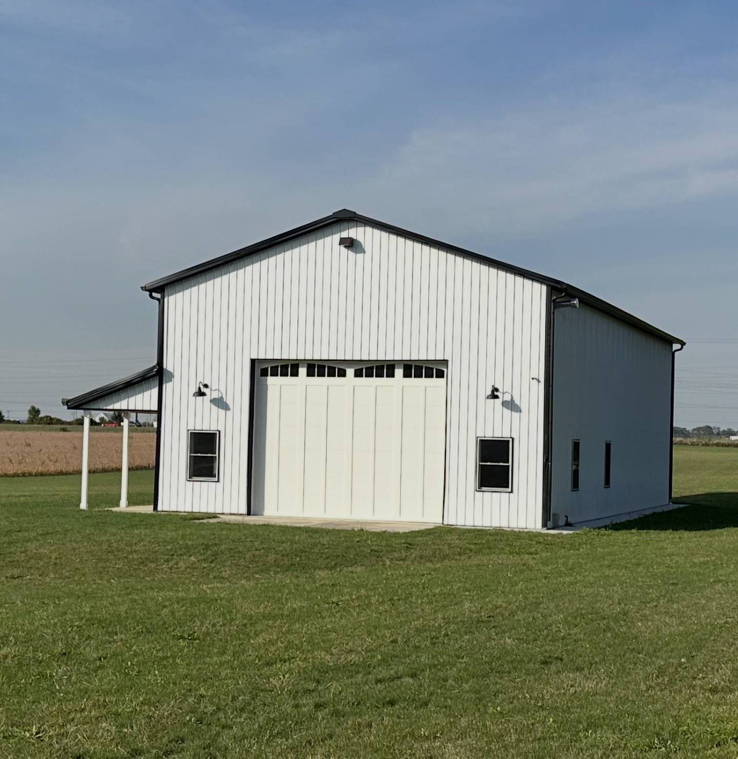 The barn on the Kimme property houses a half-court basketball court.