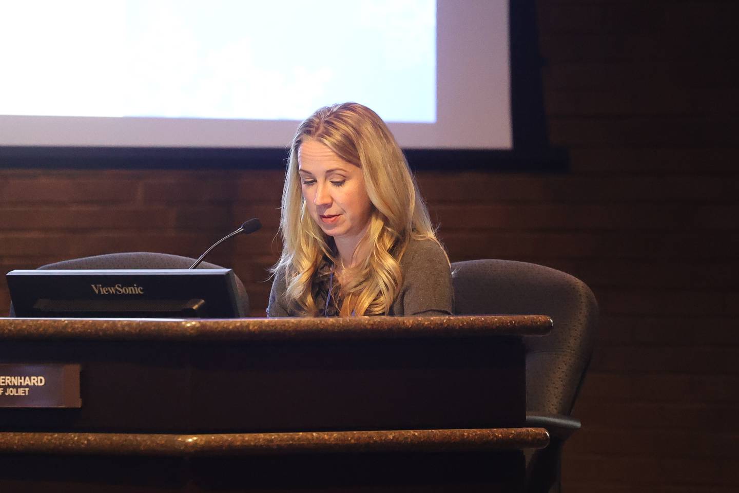 Joliet City Planner Jayne Bernhard closes out the Zoning Board of Appeals Meeting at the City of Joliet building on Thursday, Jan 16, 2025.