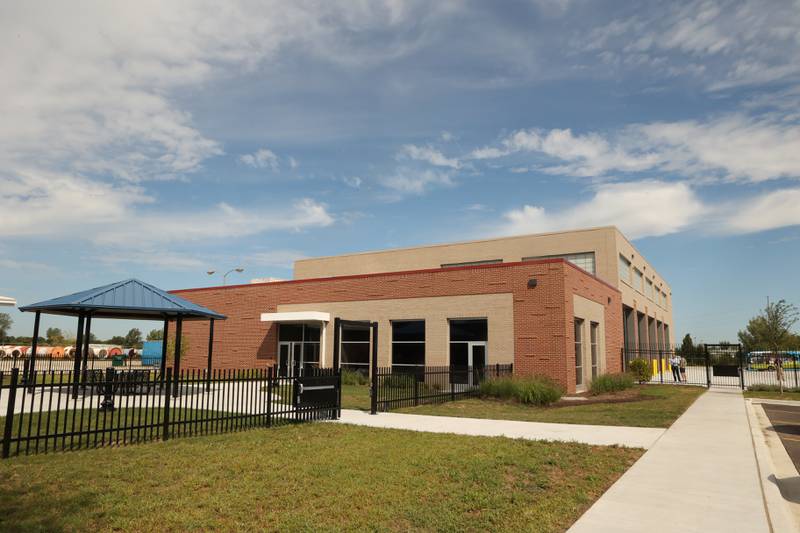 River Valley Metro's new bus maintenance facility is revealed during a ribbon-cutting ceremony on Tuesday, Aug. 26, 2025.