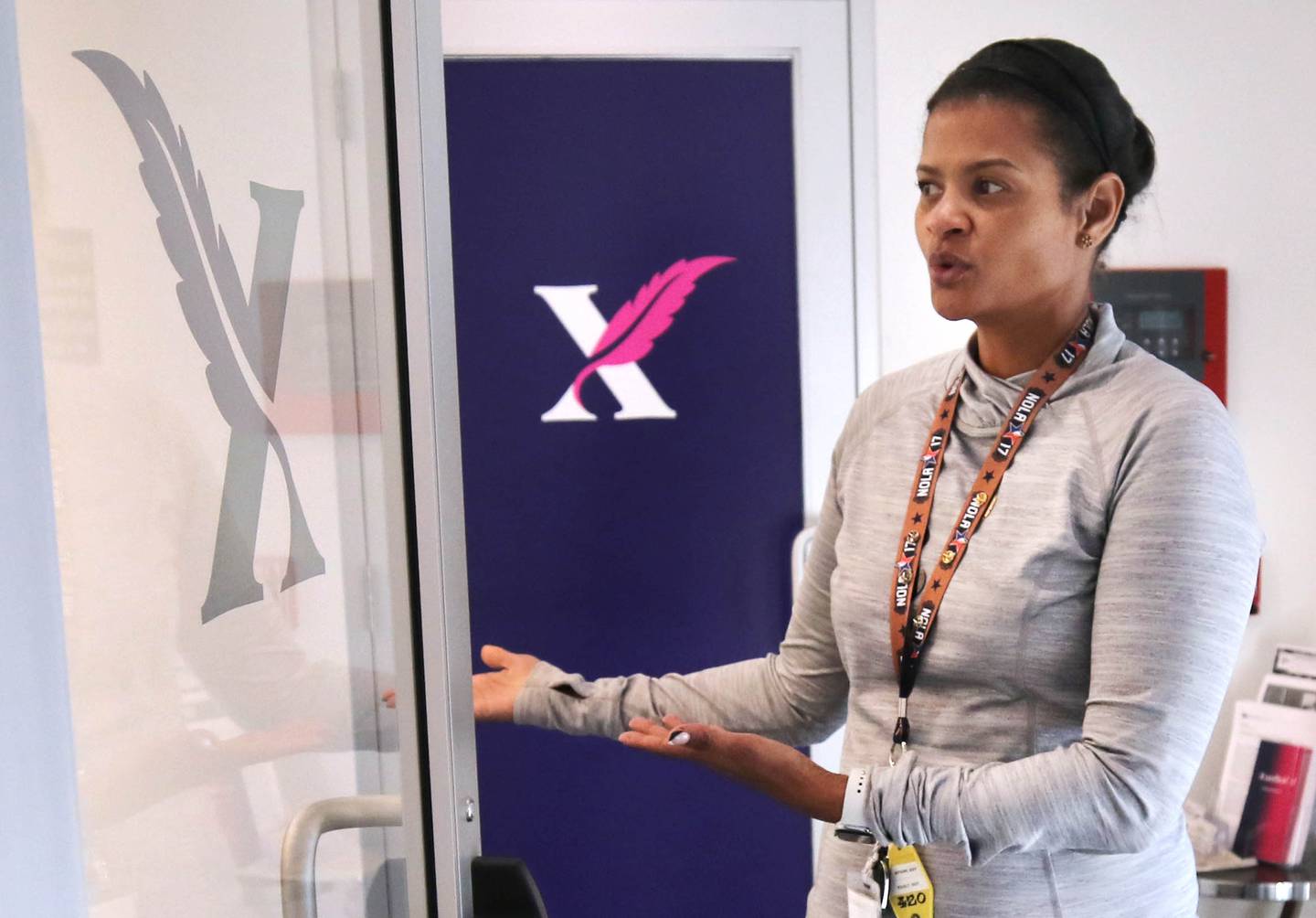 Nakia McAdoo, a founding partner for Canndid Spirit Too, LLC, the company that operates Excelleaf, gives a tour Thursday, Nov. 16, 2023, of Excelleaf which will soon be opening in DeKalb.