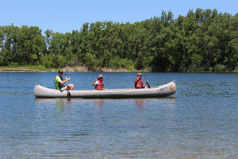 Children participate in the Outdoor Adventure Camp offered by the McHenry County Conservation District.