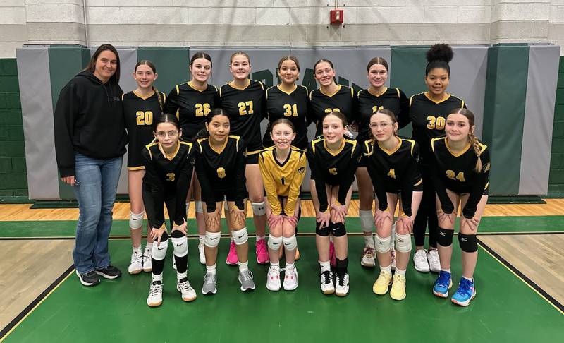 The Putnam County Junior High eighth-grade volleyball team finished as undefeated little Tri-County Conference champions. Team members are (in no particular order) Jaylynn Dickey, Joselyn Lopez, Emmy Carboni, Natalie Gaudiana, Lillian Bouxsein, Anna Poignant, Kenzie Pierski, Mcklay Gensini, Tula Rue, Hannah Heiberger, Kami Nauman, Laci Lemke and Coach Shannon Jenkins.