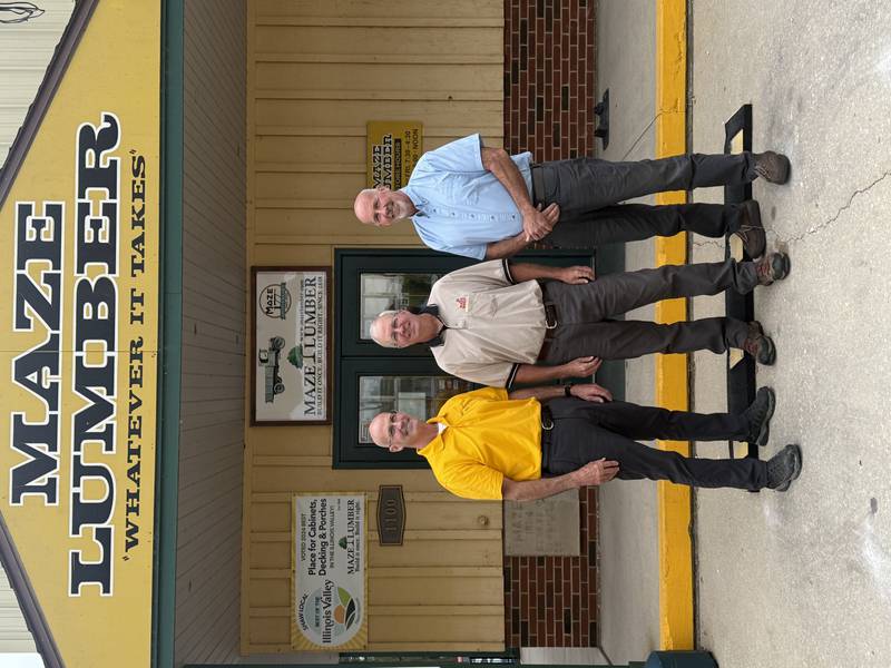 W.H. Maze Company owners Peter, Jim and Roelif Loveland