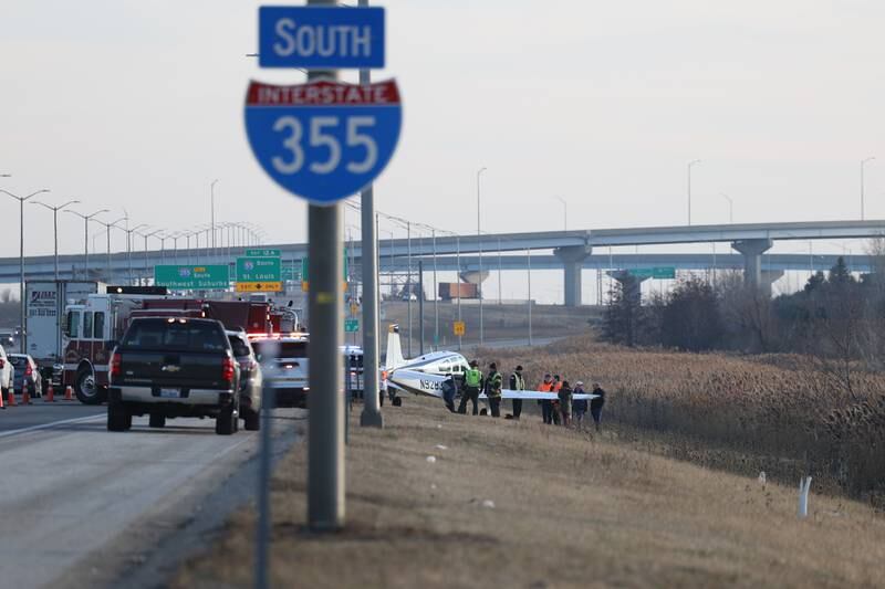 A plane made an emergency landing on southbound I-355 just before the I-55 interchange around 2pm on Tuesday, January 10th in Bolingbrook.