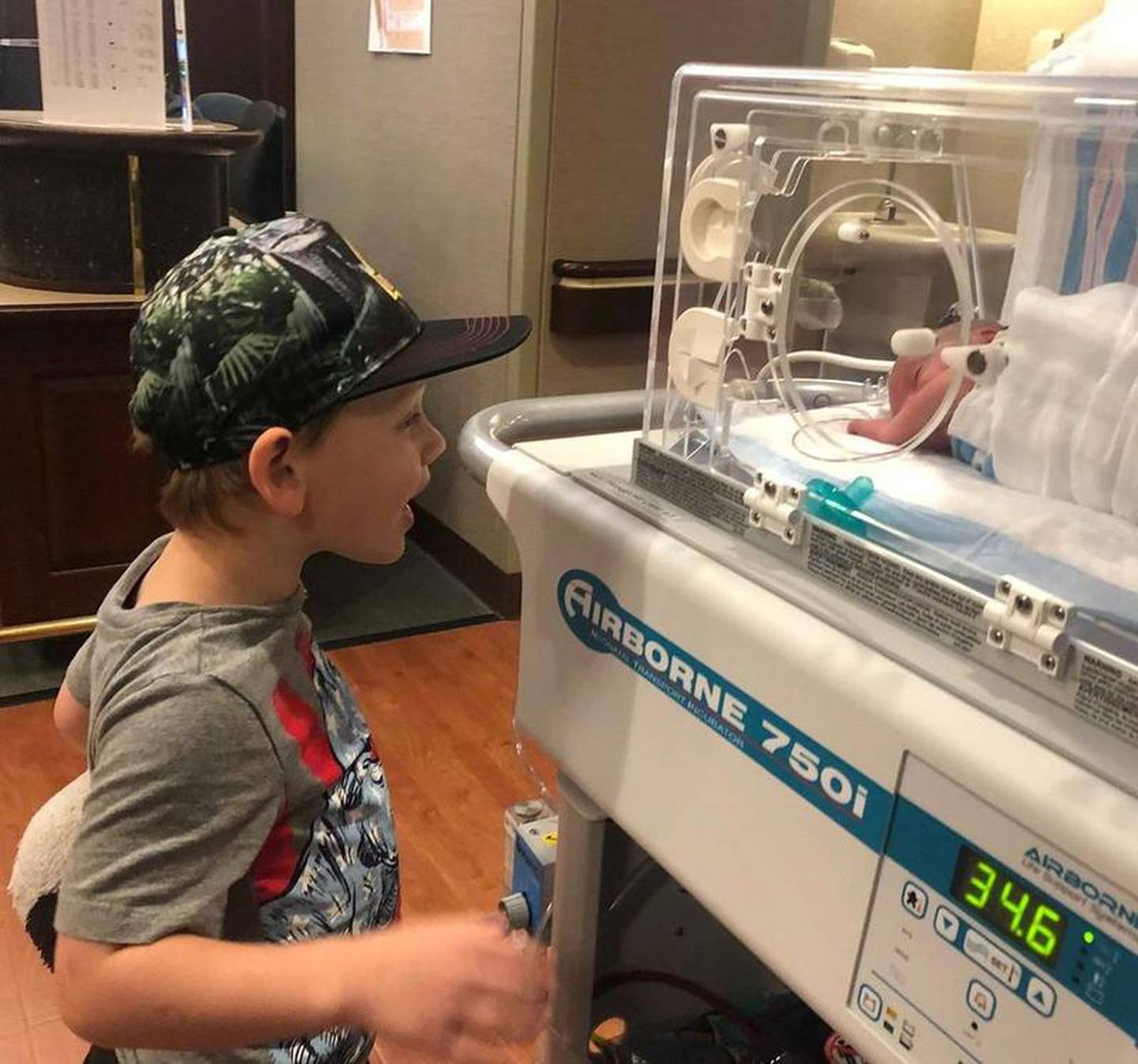 Richard Louis Robinette III (left) with his little brother, Henry, who was born six weeks early.