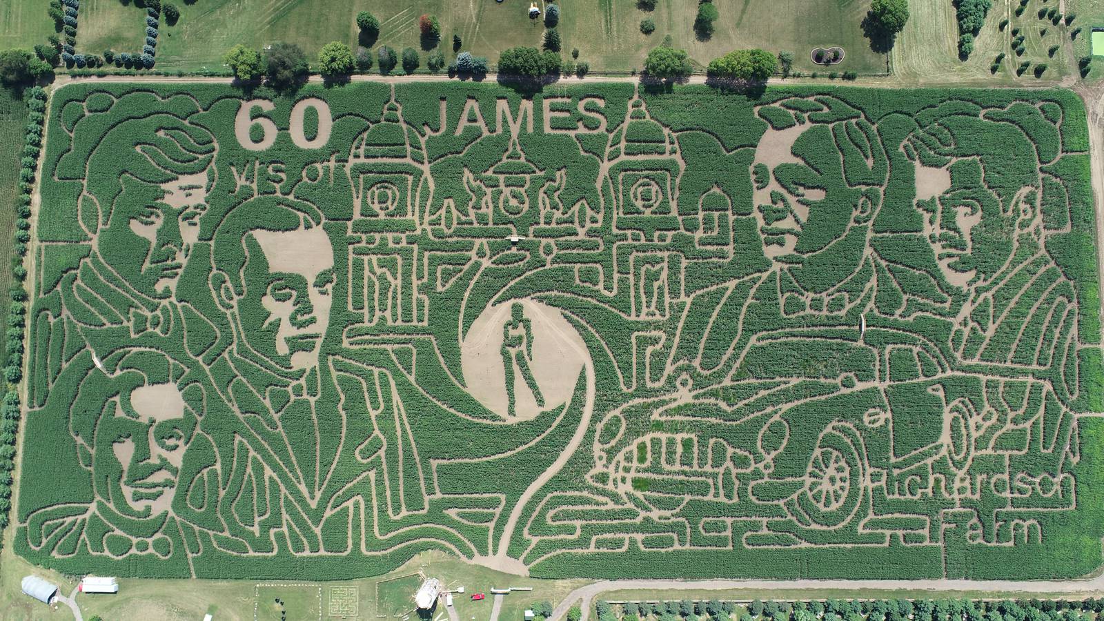 This year’s corn maze at Richardson Farm in Spring Grove celebrates 60