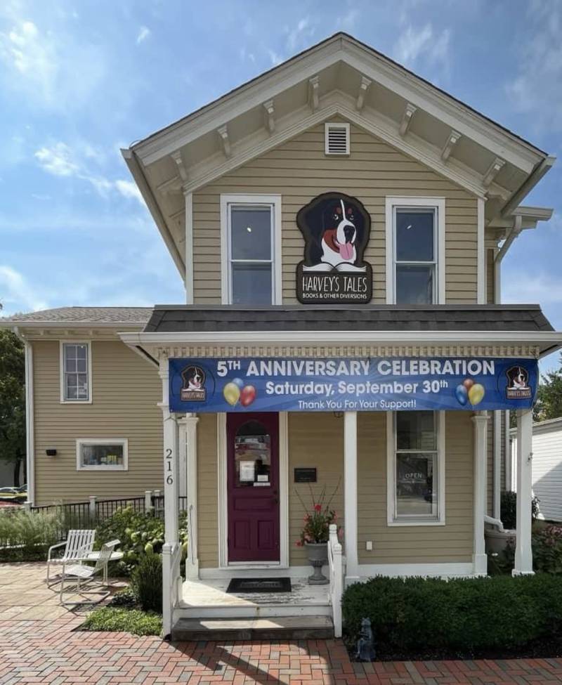 Harvey’s Tales – Books and Other Diversions, at  216 James St., Geneva, is celebrating its fifth anniversary from 10 a.m. to 5 p.m. Saturday with activities and prizes.