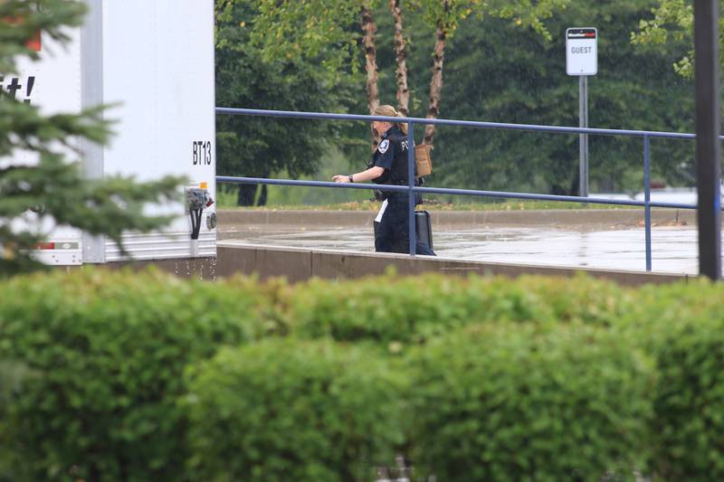 Police on the scene of the WeatherTech complex in Bolingbrook on Saturday, June 25, 2022. Early reports indicated three people were shot and one person was killed.