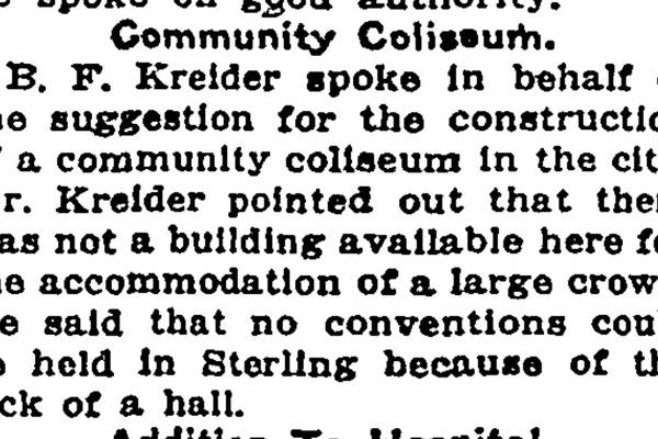 Turn back the clock: 100 years ago in Sterling and Rock Falls