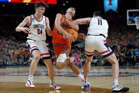 UConn reaches 3rd national title game in 4 seasons, beats Illinois 71-62