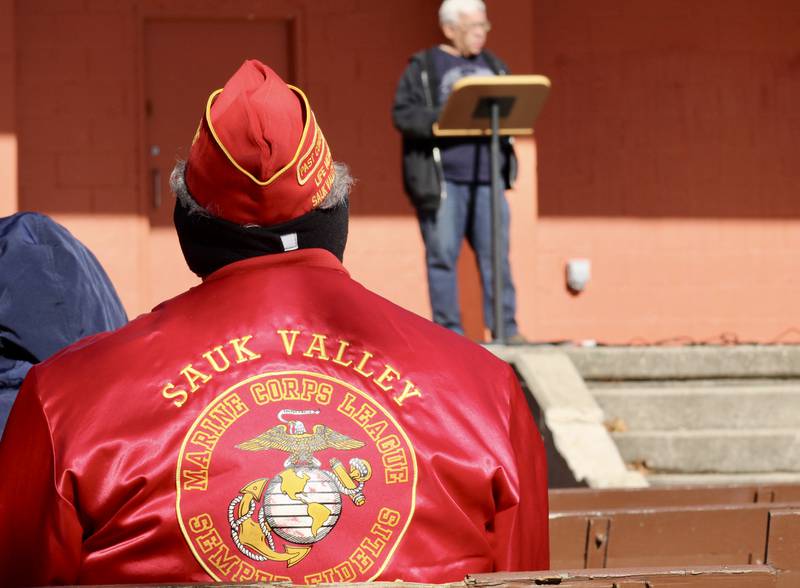 With temperatures in the 40s, those in attendance for Veterans Day ceremonies were bundled up in winter coats on Friday, Nov. 11, at Veterans Memorial Park in Rock Falls.