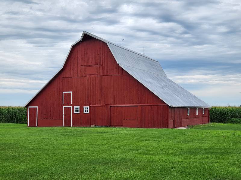 Matson Family Farm: Harold built the barn pictured with reclaimed lumber.