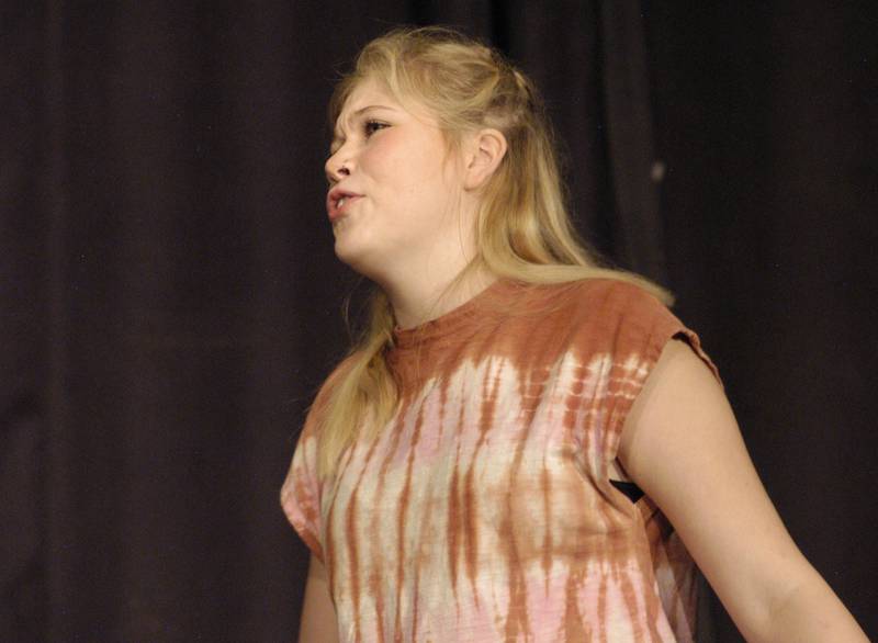 Bailey Kibodeaux during dress rehearsal on Wednesday, September 17 2025. The Polo Area Community Theatre (PACT) is kicking off its 20th season with a production of The Lightning Thief: The Percy Jackson Musical. Performances will be held at the Old Polo Town Hall, now home to PACT, located at 117 N. Franklin Ave. Dates for the performance are September 19th ,20th and 26th at 7:00 and September 21st and 27th at 2:00.