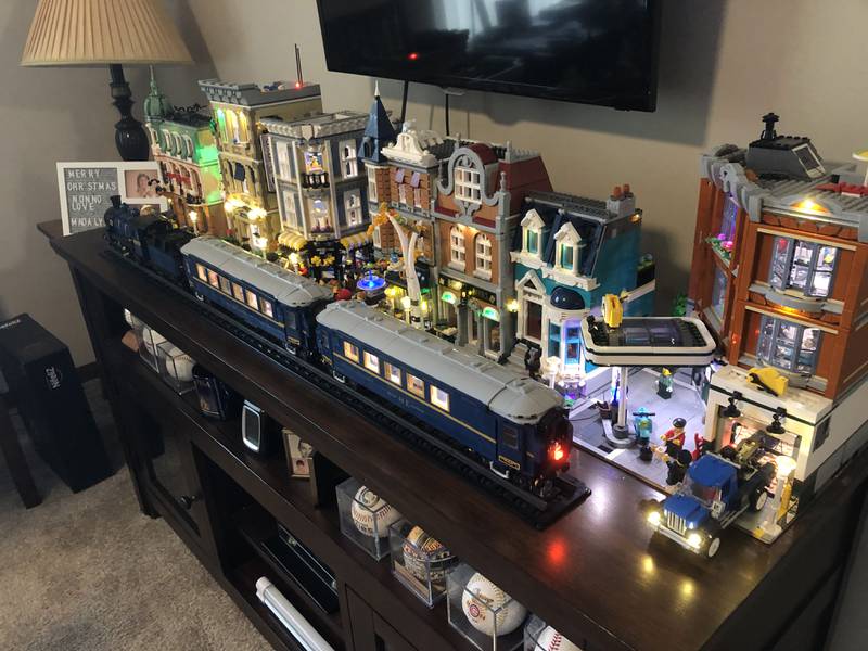 Peter Mazzoni of Huntley's Lego city at Huntley Springs Retirement Resort July 9, 2024.