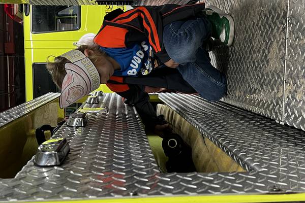 Bureau County students visit Tiskilwa Fire Department