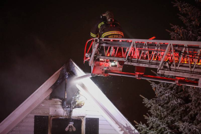 The Crystal Lake Fire Rescue Department responded Saturday, Feb. 25, 2023, to a fire at 1315 Amberwood Drive in Crystal Lake.