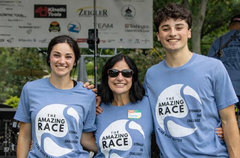From left to right, Jackie Hardy, Karen Hardy and Nathan Hardy pose at the inagural Amazing Race fundraiser hosted by the Hardy Strong foundation.