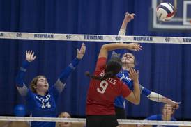 Photos: Newman volleyball faces off against Hall