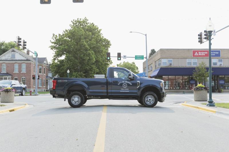 A City of Morris Public Works truck.
