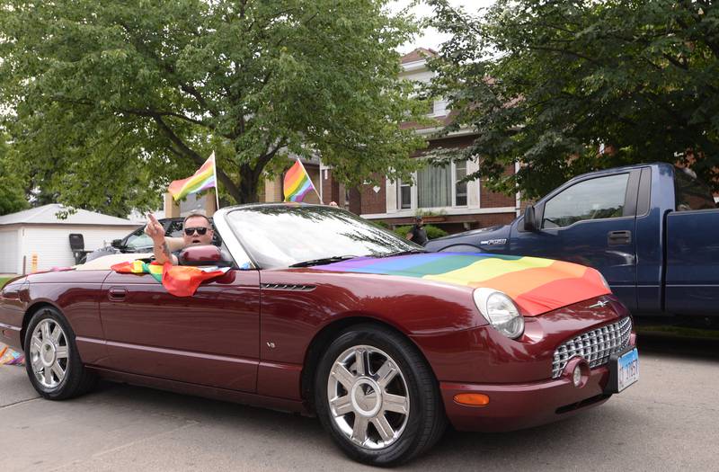 Rick Repenning of Berwyn participates in the Berwyn Pride Parade Saturday June 15, 2024.