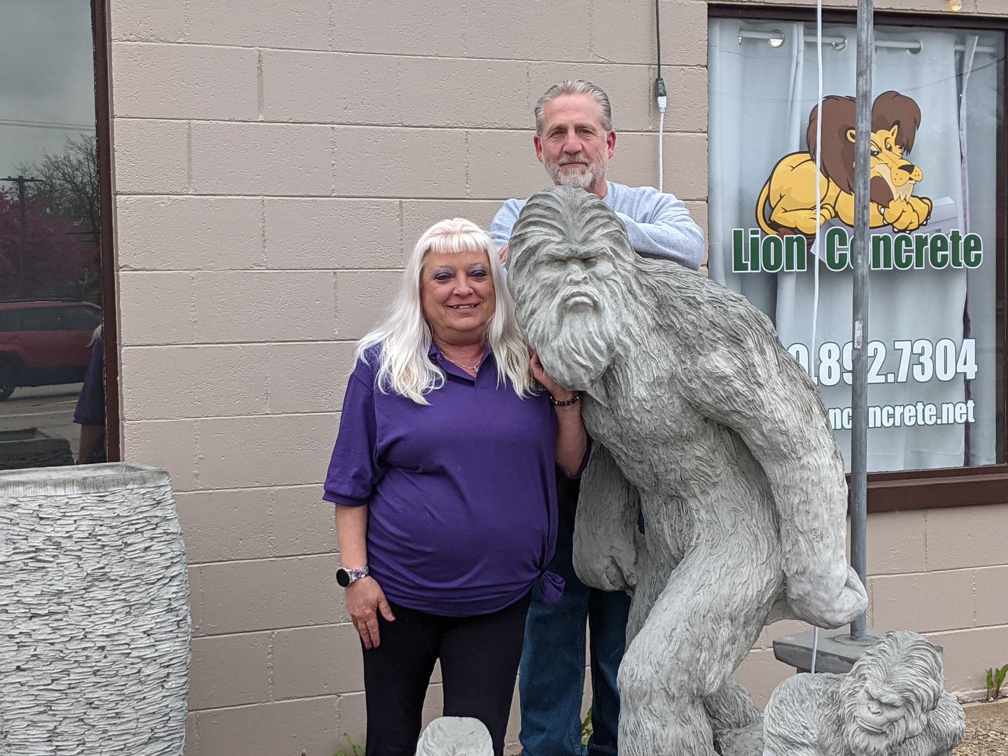 Lion Concrete, which was founded in 1925, is celebrating its 100th anniversary this year. The company, owned by Oswego couple Valerie and Scott Neupert, is now in its third generation. Lion Concrete, located at 4080 Route 71 in Oswego, specialize in high-quality concrete products and services, focusing on hard-to-find concrete statuary and the restoration of vintage family concrete pieces.