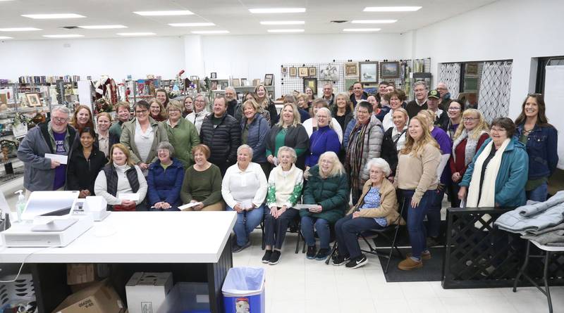 Representives from 44 community programs pose for a photo during the Lending a Hand fund distribution on Wednesday, Jan. 8, 2025 in Princeton. The Princeton Closet distributed it's Lending a Hand funds totaling $202,000.