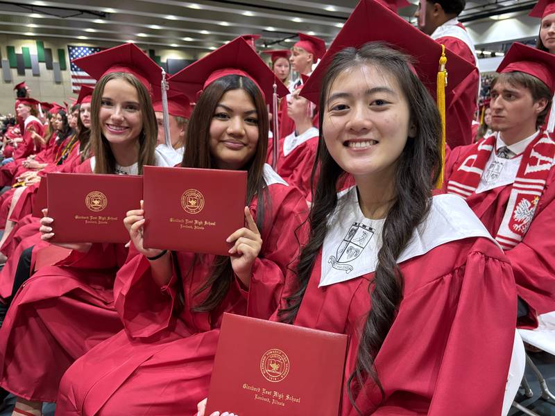 Glenbard East High School held its graduation ceremony on Tuesday, May 20, 2025 at the College of DuPage in Glen Ellyn.