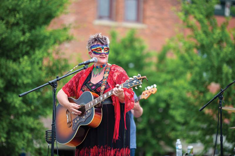 A musician performs during the inaugural Ottawa Family Pride Festival in 2022.