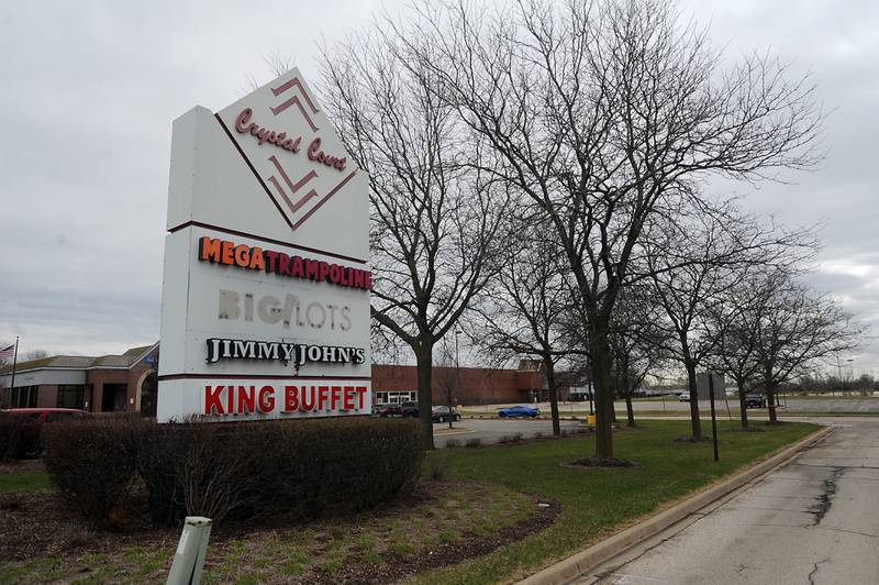 The Crystal Court shopping center at 6000 Northwest Highway in Crystal Lake is photographed on Wednesday, April 13, 2022.