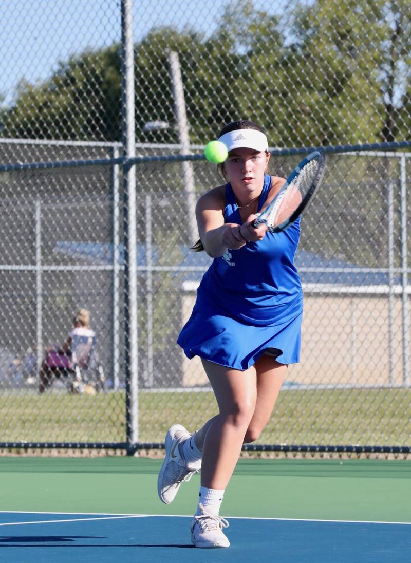 Princeton senior Josie Leone makes a return against Peoria Christian Thursday.